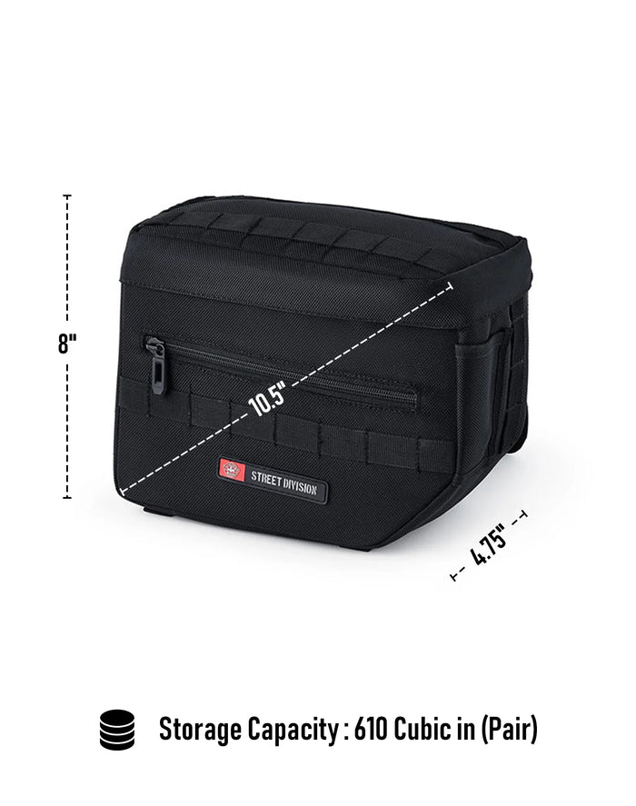 10L - Patriot Small Universal Motorcycle Throw Over Saddlebags Storage Capacity
