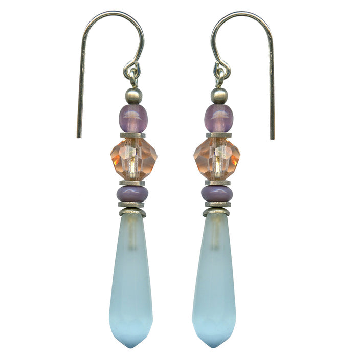 Owen Glass Collection earrings featuring elegant glass design with intricate details and a polished finish.