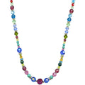 Antique Czech glass and Austrian crystal beaded necklace from Owen Glass Collection, 18 inches, with colorful, intricate beadwork.