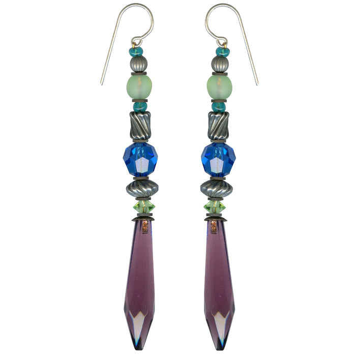 Owen Glass Collection earrings featuring elegant glass design with intricate details and a sleek, modern style.