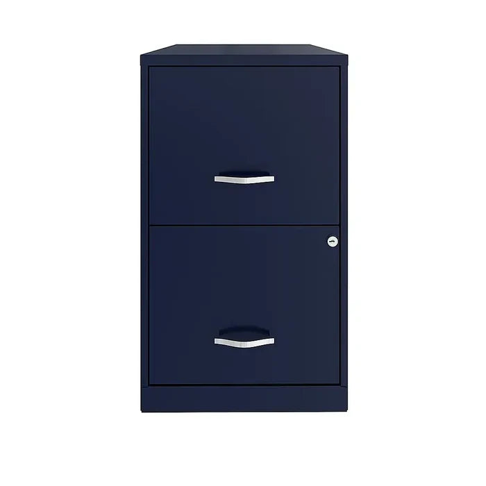 18in. 2 Drawer Metal File Cabinet - Key is Missing - Brand New