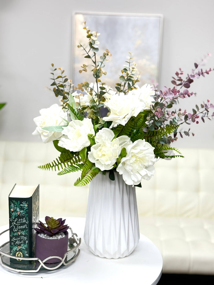 25"Artificial Spiral Eucalyptus Sprays : Grey Plum