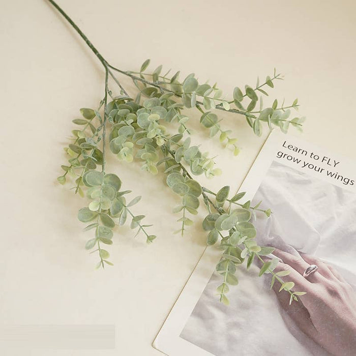25"Artificial Spiral Eucalyptus Sprays : Grey Plum
