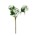 27"-3 Blooms-faux Snowball hydrangea spray: Off-White