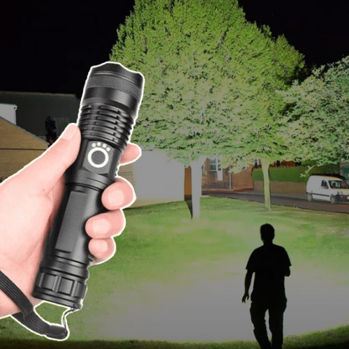 MEELANO 90000 Lumen Xhp50.2 Lommelygte Med 18650 Og 26650 Batteriboks Og Batteriindikator Default