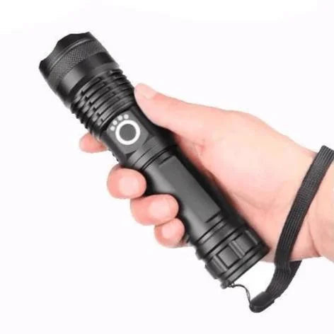 MEELANO 90000 Lumen Xhp50.2 Lommelygte Med 18650 Og 26650 Batteriboks Og Batteriindikator