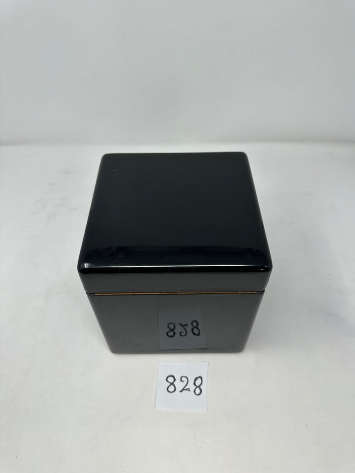 FACTORY FLOOR SALE #828 - AS IS -BLACK HIGH GLOSS TISSUE BOX MADE FOR ALFRED DUNHILL OF LONDON  BY DANIEL MARSHALL PRIVATE STOCK