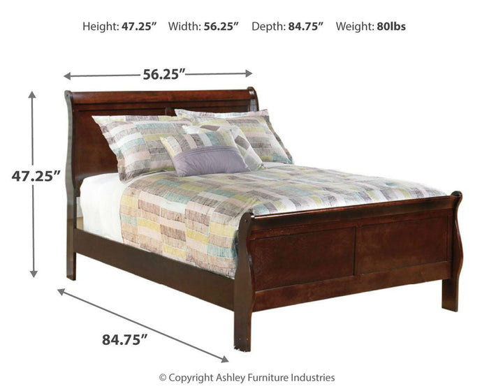Alisdair Reddish Brown Alisdair Full Sleigh Bed - Brand New