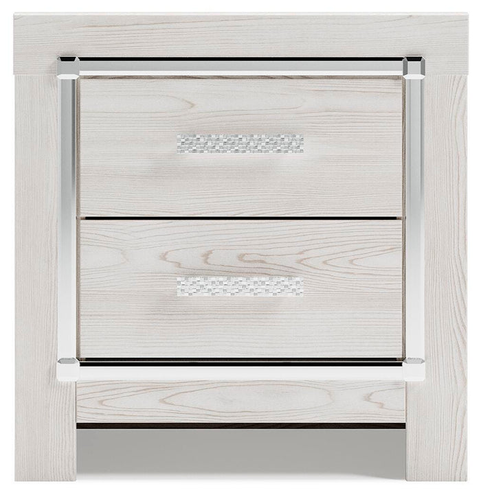 Altyra White Two Drawer Night Stand - Brand New