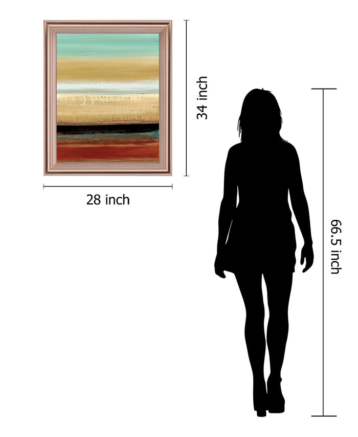 Amber Horizon - 28" x 34" Framed Wall Art - Yellow