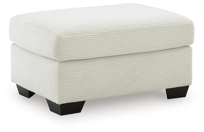 Amesley Ivory Ottoman - Brand New