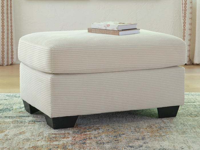 Amesley Ivory Ottoman - Brand New