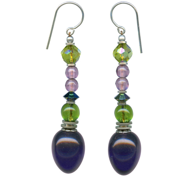 Owen Glass Collection earrings featuring elegant glass design with intricate detailing and a polished finish.
