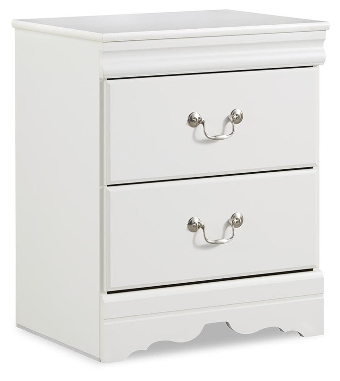 Anarasia White Two Drawer Night Stand - Brand New