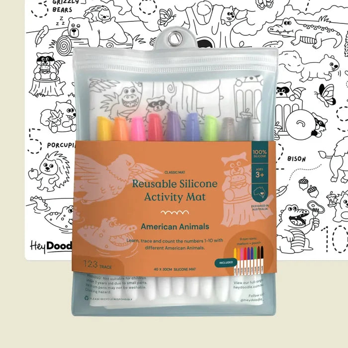 ANIMALS SILICONE COLORING MAT
