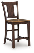 Anixburg Light Brown/Dark Brown Barstool (Priced Per Item, Must Order 2, 4, 6, or 8) - Brand New