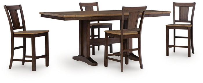 Anixburg Light Brown/Dark Brown Barstool (Priced Per Item, Must Order 2, 4, 6, or 8) - Brand New