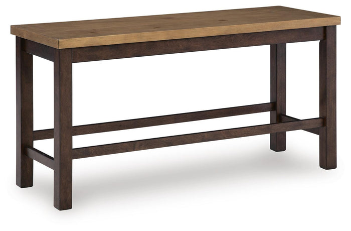 Anixburg Light Brown/Dark Brown Double Counter Bench (1/CN) - Brand New