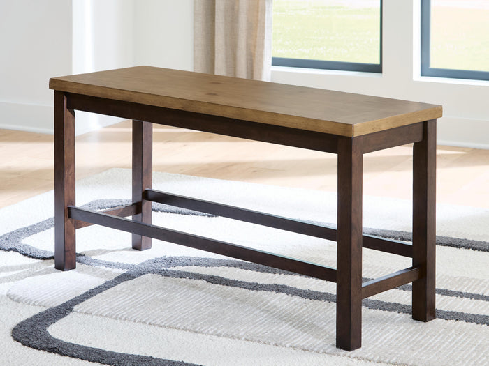 Anixburg Light Brown/Dark Brown Double Counter Bench (1/CN) - Brand New