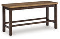 Anixburg Light Brown/Dark Brown Double Counter Bench (1/CN)
