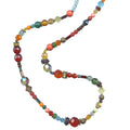 Owen Glass Collection "Flying Down to Rio" 24-inch crystal necklace with sparkling clear crystals and silver chain detail.