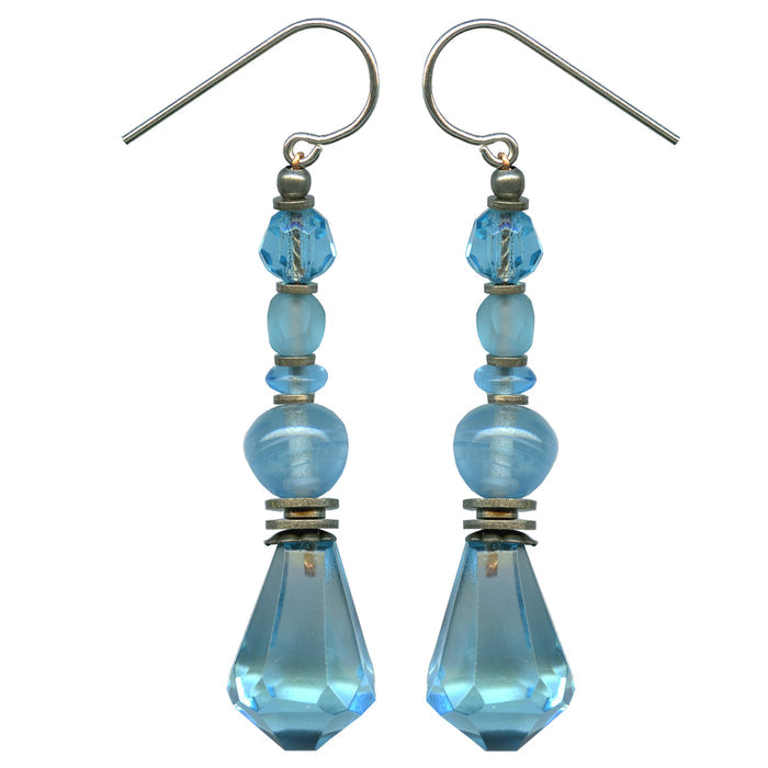 Owen Glass Collection earrings featuring delicate glass design with intricate detailing and a polished finish.