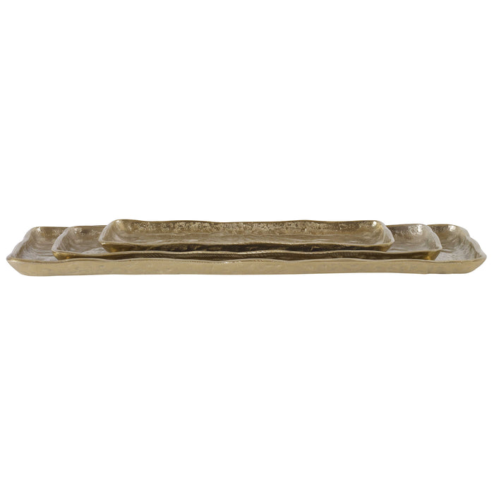 Artisan Tray, Set of 3-Antique Gold - Hedi's Furniture