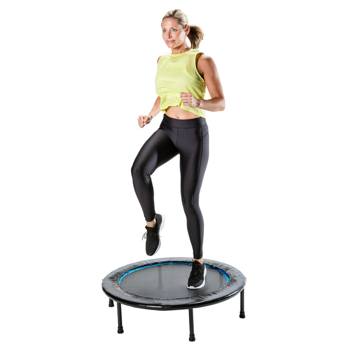 Athletic Works Circuit Trainer Trampoline with Steel Frame, Monitor and Adjustable Incline, 36"Dx12"H, 14 lbs., Black - Brand New