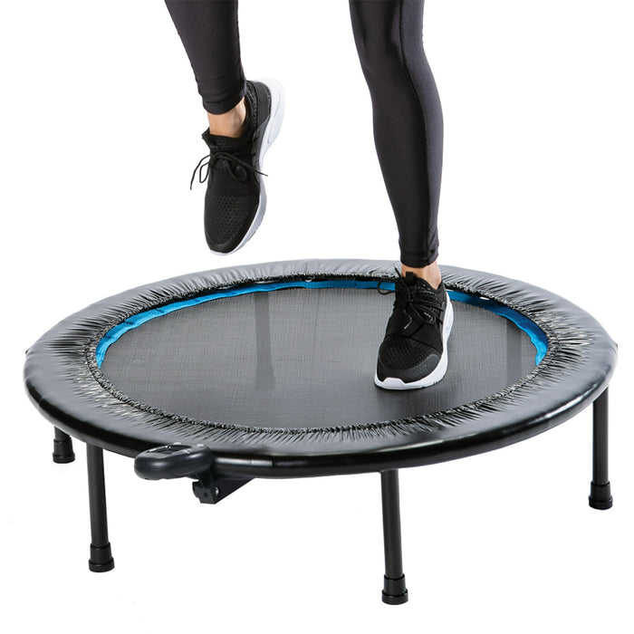 Athletic Works Circuit Trainer Trampoline with Steel Frame, Monitor and Adjustable Incline, 36"Dx12"H, 14 lbs., Black - Brand New