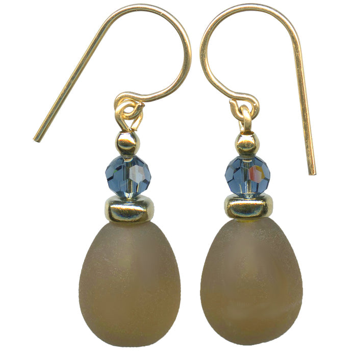 Owen Glass Collection Banners 12 earrings with colorful banner design and silver hooks, stylish jewelry accessory.