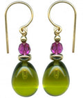 Owen Glass Collection BANNERS 13 earrings featuring colorful, abstract glass designs with intricate patterns and vibrant hues.