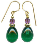 Owen Glass Collection BANNERS 15 earrings featuring colorful banner design and geometric shapes on silver hooks.