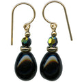 Owen Glass Collection BANNERS 19 earrings featuring modern geometric banner design in clear glass.
