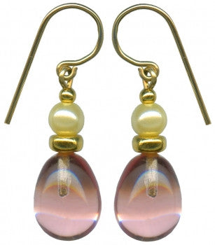 Owen Glass Collection BANNERS 33 earrings featuring modern geometric design with colorful glass elements.