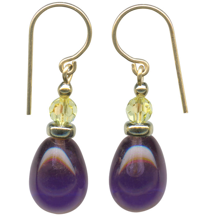 Owen Glass Collection Banners 3 earrings featuring colorful banner design and silver hooks, stylish and vibrant jewelry accessory.