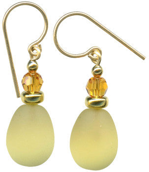 Owen Glass Collection Banners 4 earrings featuring colorful banner design, lightweight metal hoops, and modern style.