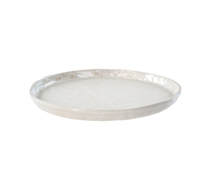 BASKETWEAVE ROUND PLATTER