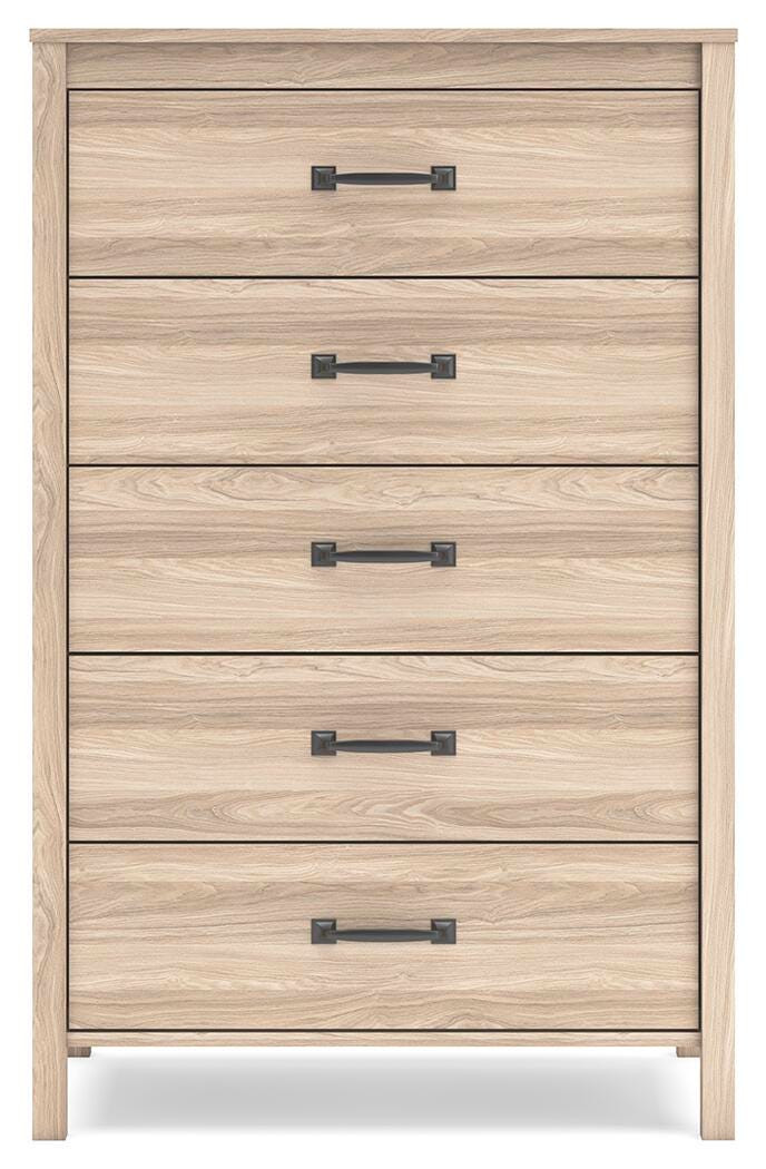 Battelle Tan Five Drawer Chest - Brand New