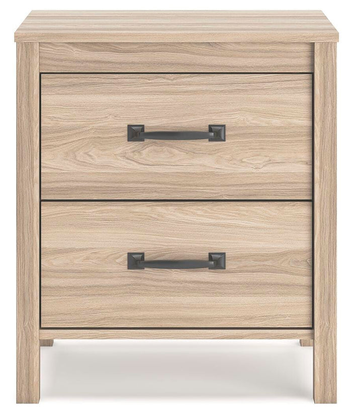 Battelle Tan Two Drawer Night Stand - Brand New
