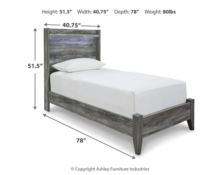 Baystorm Gray Baystorm Twin Panel Bed - Brand New