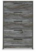 Baystorm Gray Five Drawer Chest - Brand New