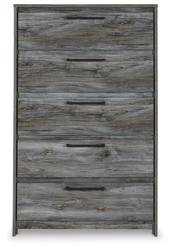 Baystorm Gray Five Drawer Chest - Brand New