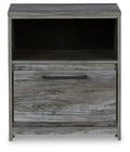 Baystorm Gray One Drawer Night Stand - Brand New