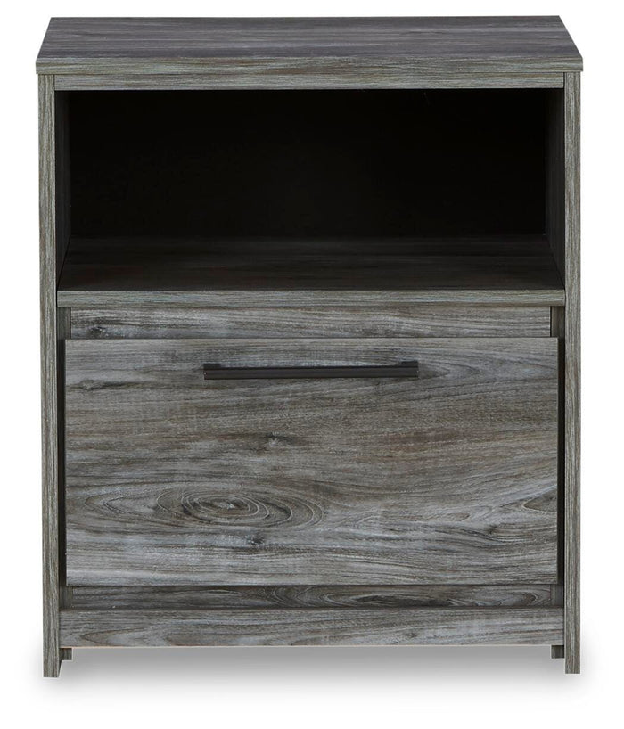 Baystorm Gray One Drawer Night Stand - Brand New