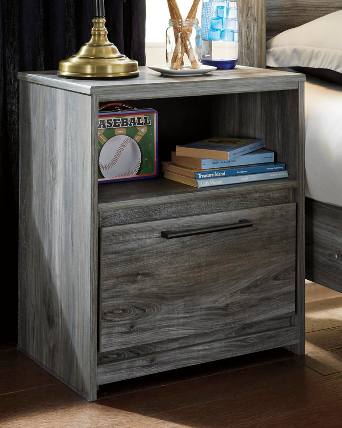 Baystorm Gray One Drawer Night Stand - Brand New