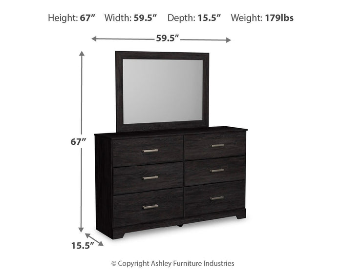 Belachime Charcoal Belachime Dresser and Mirror - Brand New