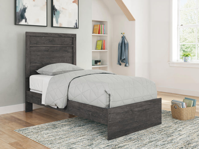 Belachime Charcoal Belachime Twin Panel Bed - Brand New