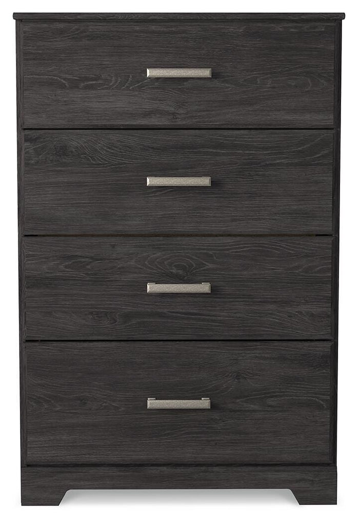 Belachime Charcoal Four Drawer Chest - Brand New