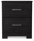 Belachime Charcoal Two Drawer Night Stand - Brand New
