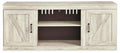 Bellaby Whitewash LG TV Stand w/Fireplace Option - Brand New
